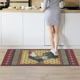 thumbnail image 6 of Christmas Gift Rooster Kitchen Rugs Farmhouse Style Kitchen Mats for Floor Anti Fatigue Memory Foam Kitchen Mat Cushioned PVC Leather Kitchen Rug Set, Red 17.3x28+17.3x47 inch, 6 of 6