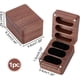 thumbnail image 3 of Caja de madera maciza para anillos, con 3 ranuras, cierres y terciopelo negro en el interior, rectangular, de madera maciza., 3 of 6