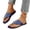 Blue, variant on LTTVQM Women's Flat Thong Slide Sandals Comfortable Slip On Elegant Wing Design Sparkling Crystal 2026 Fashion Summer Beach Walking Shoes Red 40(US-8)