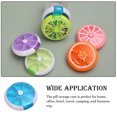 thumbnail image 4 of Pill Case 7 Grids Round Tablet Candy Storage Holder Dispenser Portable Office School Pocket Travel Camp Container Box Blue, 4 of 9