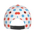 thumbnail image 6 of Balery Baseball Cap Adjustable Size for Running Workouts and Outdoor Activities All Seasons Dad Hat(Red Blue Polka Dots), 6 of 8