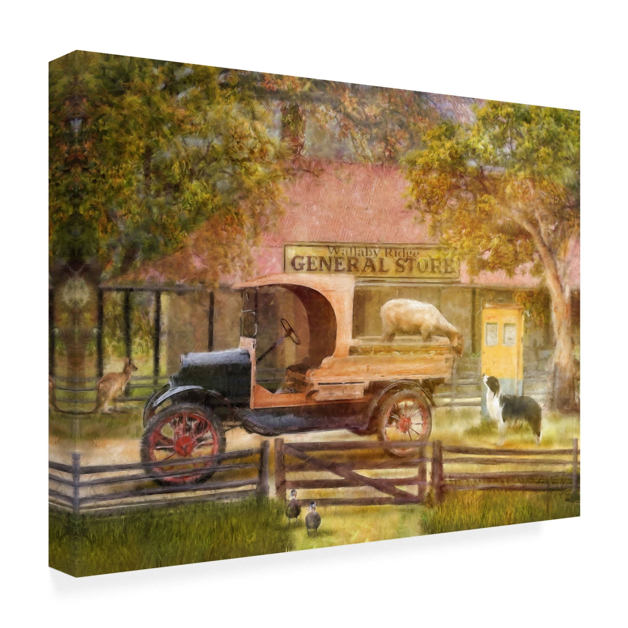 Canvas Wall Art - Trudi Simmonds 'Stay Right There' Wall Art for Living Room, Bedroom, or Office Décor by Trademark Fine Art - 47 x 35 Inches