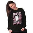 thumbnail image 5 of Betty Boop Kanji Hashtag Attitude Women Crewneck Sweatshirt Brisco Brands L, 5 of 6