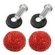 thumbnail image 1 of Tuercas y pernos para matrículas de vehículos Tapón de rosca de diamantes de imitación para automóviles Sujetadores especiales Tornillos antirrobo (rojo), 1 of 5