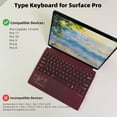 thumbnail image 2 of Detachable Bluetooth Type Cover 13 inch with Touchpad & Pen Holder for Surface Pro Copilot+ 11th, Pro 11/10/9/8, Pro X，Burgundy, 2 of 7