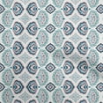 thumbnail image 1 of oneOone Silk Tabby Turquoise Blue Fabric Asian Block Fabric For Sewing Printed Craft Fabric By The Yard 42 Inch Wide, 1 of 4