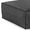 thumbnail image 5 of Simpli Home Simpli Home Brody 36 inch Wide Boho Square Extra Large Coffee Table Pouf in Distressed Black Vegan Faux Leather, 5 of 6