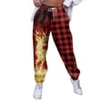 thumbnail image 3 of Pantalones deportivos mujer Gibobby Pantalones de chándal con Estampado navideño Rojo XL, 3 of 5