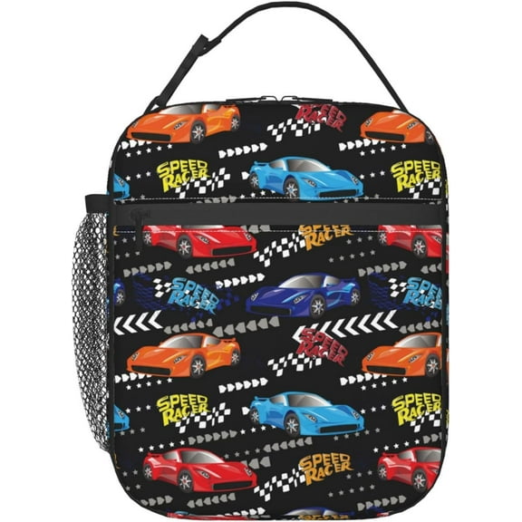 Speed Racer Insulated Lunch Bag, Lunch Box for Office Travel, Lunch Bag for Men and Women
