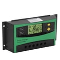 thumbnail image 3 of Controlador de carga solar Regulador de panel PWM 12V 24V 30A con 2 salidas USB 5V Suministros para barcos RV, 3 of 12