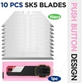 thumbnail image 6 of WORKPRO Folding Utility Knife, Quick Change Box Cutter, Pink Razor Knife for Cartons, Cardboard, Boxes, 10 Extra Blades Included - Pink Ribbon, 6 of 8