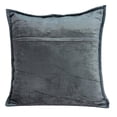 thumbnail image 6 of Parkland Collection Anajar 20x20" Solid Cotton & Fabric Throw Pillow in Charcoal, 6 of 6