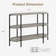 thumbnail image 2 of IdeaHouse Entryway Console Table, 3 Tier Industrial Metal Sofa Table, Behind Couch Table, Farmhouse Hallway Table for Entry, Living Room, Kitchen, and Dining Room - Grey, 2 of 7