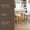 thumbnail image 2 of Open Box Maven Lane Eva Round Swivel Stool, Weathered Oak, Bar (4 Pack), 2 of 6