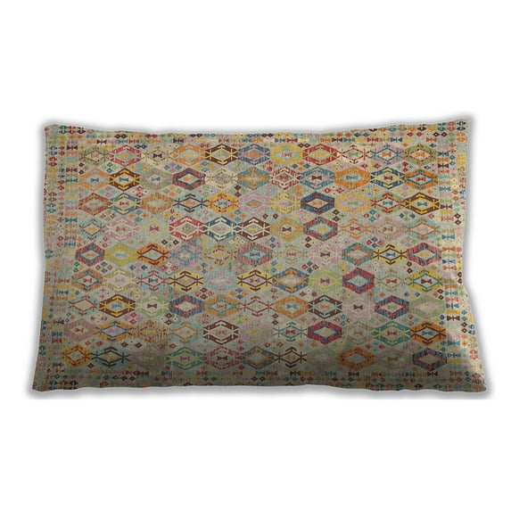 Ahgly Company Outdoor Rectangular Contemporary Lumbar Throw Pillow, 13 inch by 19 inch