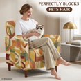 thumbnail image 4 of FKELYI Art Boho Print Armchair Slipcover Stretchable Couch Sofa Cover with Elastic Bottom Furniture Protector for Living Room Office Reception Reading Sofa, 4 of 7
