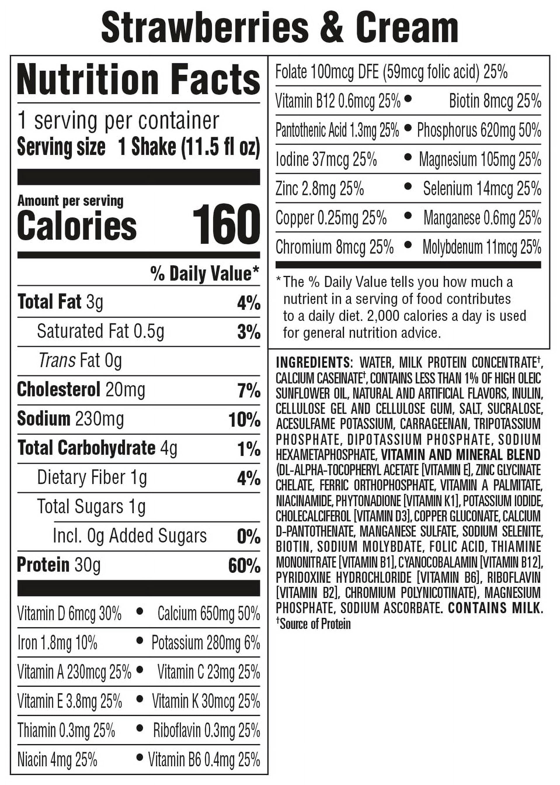 (2 pack) Premier Protein Shake, Strawberries & Cream, 30g Protein, 11.5 fl oz, 1 Ct