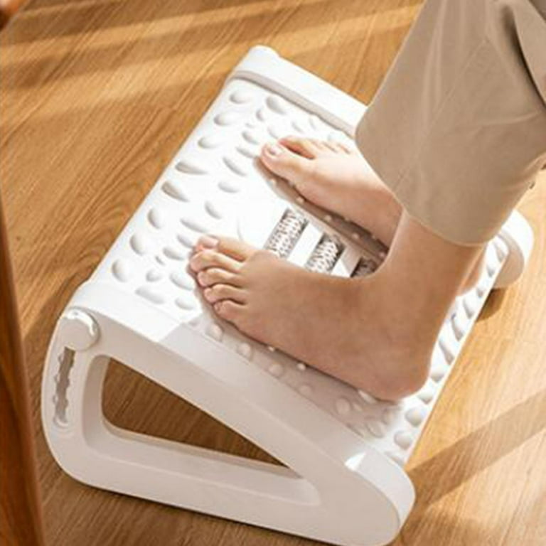 Under Desk Step Stool Foot Massager Footrest Non-slip Foot Pad Adult Kids