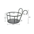 thumbnail image 4 of Gymnture 3pcs Hanging Railing Planter Flower Pot Holders for Fence Balcony (Black), 4 of 10