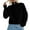 Black, variant on Ediodpoh Short Lazy Style Half Zip High Neck Pullover Sweater for Fall and Winter Soft Loose Knit Top for Effortless Wear Knit Tops for Women Black