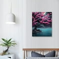 thumbnail image 3 of Nawypu Canvas Art Wall Decor Framed Wall Art Plum Blossom Moon Ocean Art Prints Wall Decor for Bedroom Modern Wall Pictures for Bathroom  Wall Decorations for Home Kitchen Size, 3 of 4