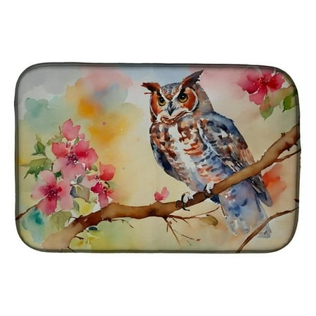 

21 x 14 in. Unisex Eastern Screech Owl Dish Drying Mat