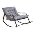 thumbnail image 2 of Tnarru Double Rocking Chair with Backrest Creative Lounger Reclining Chair Lounge Chair gray, 2 of 8