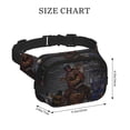 thumbnail image 2 of Lsque Five Nights At Freddy'S Pattern Square Double Layer Waist Bag, Durable Twill Fabric Waist Pack with Adjustable Belt,Outdoor Hiking, Running, Travel Waist Bag, 2 of 6