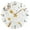 Gold, variant on Cute Rabbit Faces Yellow Stars Round Wall Clock Silent Analog Battery Operated Black Pointer Home Decor 9.84" Diameter