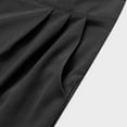 thumbnail image 5 of Lroveb Dress Pants for Women, High Waisted Wide Leg Pants Solid Color Pleated Casual Pockets Trousers Black, 5 of 6