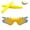 24K Gold Mirror Coated - Polarized + Yellow Earsocks, variant on Walleva Clear Vented Replacement Lenses For Oakley M Frame Heater Sunglasses