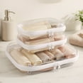 thumbnail image 3 of allydrew Transparent Hard Shell Zipper Case, Clear Travel Storage Organizer for Snacks, Toiletries, Makeup, and Cosmetics (Set of 3), MSS, 3 of 6