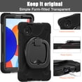 thumbnail image 2 of Case for Xiaomi Redmi Pad SE 8.7 inch 2024, 360 Degree Rotating Hand Grip Shockproof Cover with Shoulder Strap, Black, 2 of 7