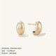 thumbnail image 2 of Pendientes de acero inoxidable con galvanoplastia en oro de 14 quilates shaofei estilo minimalista, 2 of 5