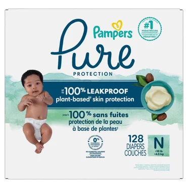 Pampers Pure Protection Diapers Enormous Pack - Newborn - 128ct