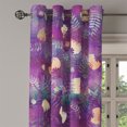 thumbnail image 3 of Ambesonne Floral Grommet Curtain, Asian Winter Flowers Pattern, 50"x96", Purple Peach and Teal, 3 of 5
