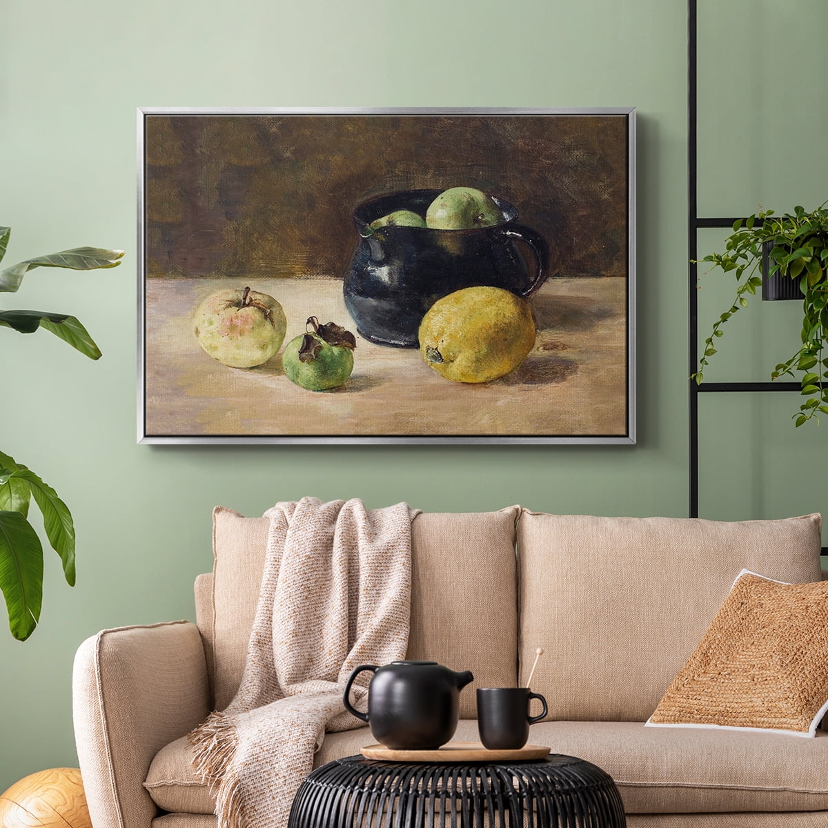 Vintage Botanical Print-LXVI By Wexford Home Framed in Silver Wood Gallery Wrapped Canvas 25 in. x 37 in.