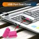 thumbnail image 2 of Cellphone PC Silicone Female End USB Port Cover Cap Anti Dust Protector Red 10 PCS, 2 of 7