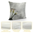 thumbnail image 4 of MLJA Flower Throw Pillow Cushion Cover, Flourishing Lilies on Nature Theme, Decorative Square Accent Pillow Case, Green White Yellow, 4 of 5