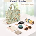 thumbnail image 5 of FORMRS Womens Corduroy Tote Bag Crossbody Shoulder Handbag with Pocket, Green Floral Pattern, 5 of 7