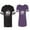 Men Black / Women Purple, variant on My Favorite Prince Princess Is My Husband Wife Unisex Couple Matching Cotton Jersey style T-Shirt Contrasting stripes on sleeves (Men Black / Women Black) (Men S / Women S)