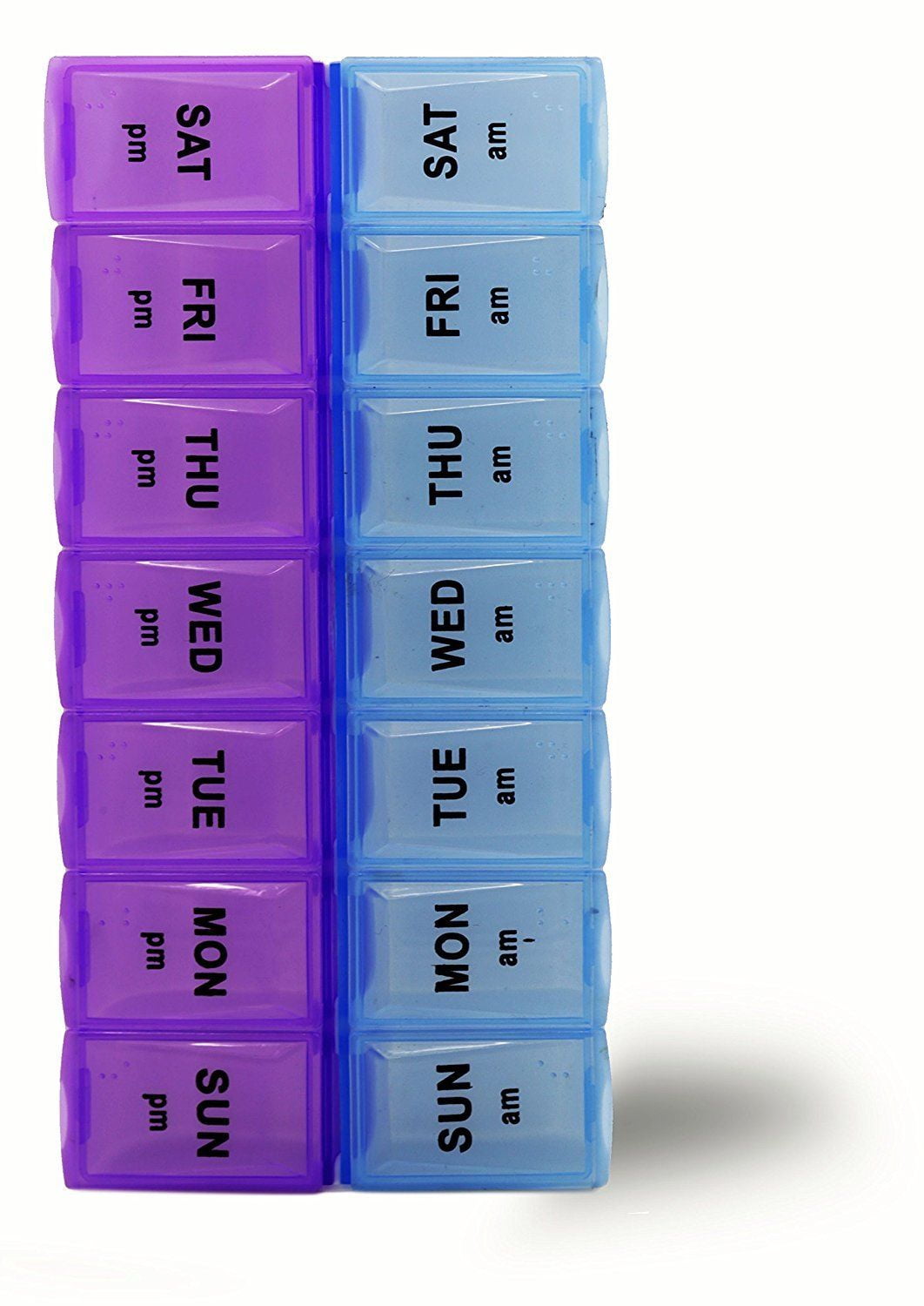 7 Day AM PM 14 Compartment Medication Dispenser Organizer Reminder Pill Box Case