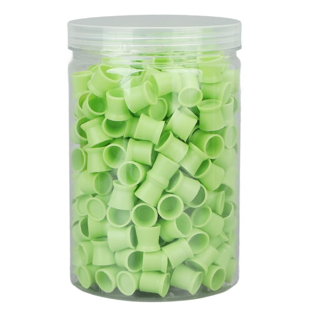 300 vasos desechables multiusos de silicona de grado alimenticio para tinta de tatuaje, para suministros de tatuaje, color verde