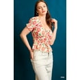 thumbnail image 3 of Floral Smocked Peplum Blouse, 3 of 5