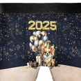 thumbnail image 4 of Happy New Year Chihuahua Welcome 2025 Balloon Firework Party All Over Print Boxer Briefs Underwear for Men Dad Dog Lover Gifts Idea - 01014, 4 of 6