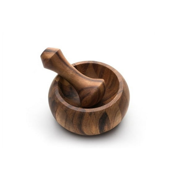 Ironwood Gourmet Olmec Mortar and Pestle, Acacia Wood