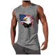 thumbnail image 1 of Tanque Deportivo de Cuello Redondo de la Impresión de la Moda Casual de los Hombres, Blusa de Poliéster sin Mangas para el Uso Diario Al Aire Libre, 1 of 5