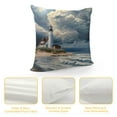 thumbnail image 4 of GOSMITH Beach Lighthouse Throw Pillow Covers Square Pillowcase for Bedroom Couch Livingroom Case, 4 of 5