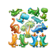 thumbnail image 1 of 12 Pz Globos De Metal De Dinosaurio Gigante Para Decoración Xtellar multicolor, 1 of 4