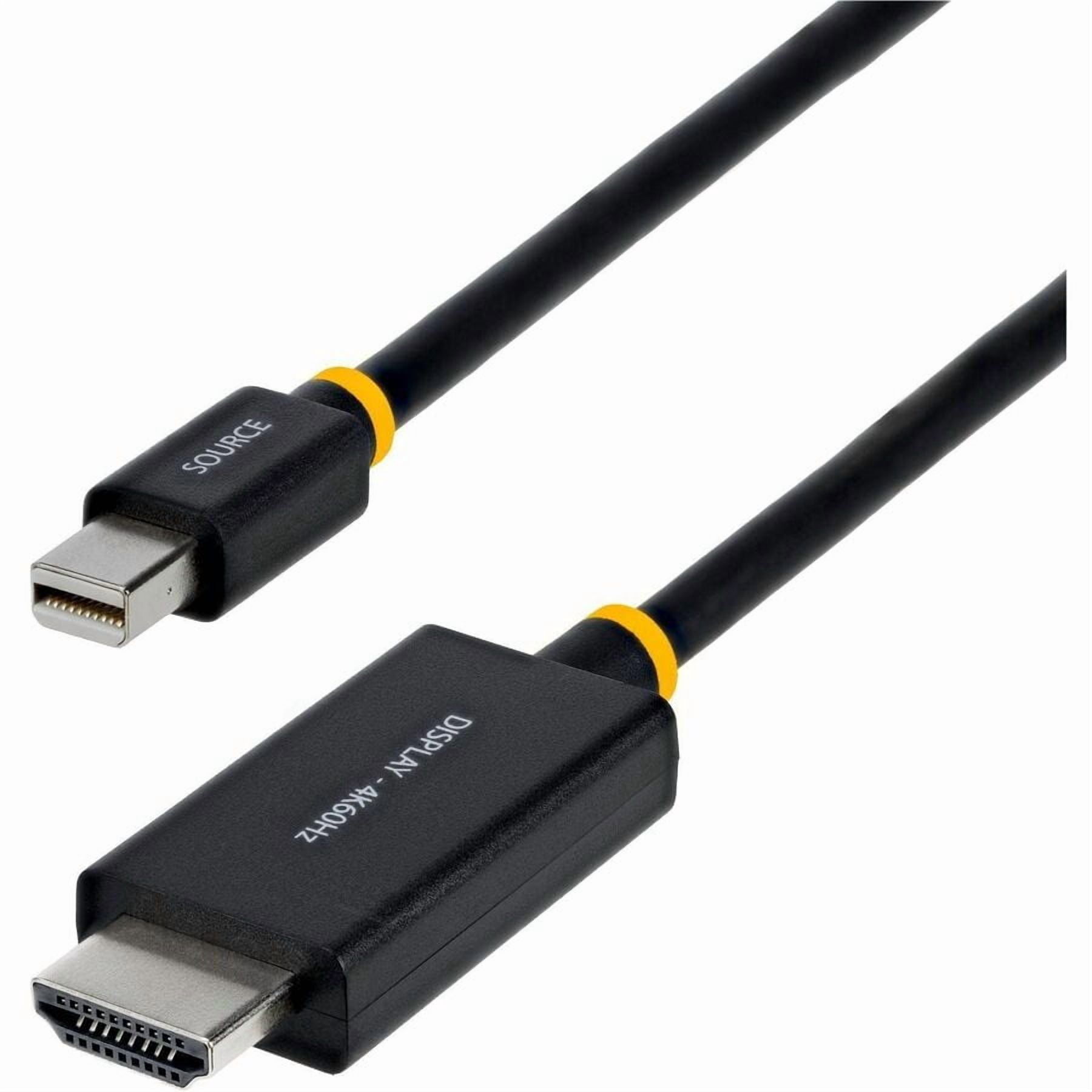 StarTech 6ft (1.8m) Mini DisplayPort to HDMI Adapter Cable, 4K 60Hz with HBR3/HDCP 2.3/DPCP, MDP to HDMI 2.0 Active Video Converter